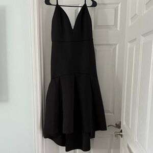 ASOS Black Midi High Low Dress